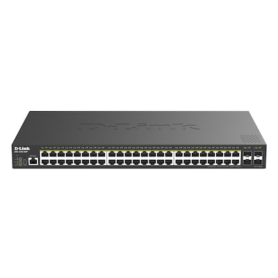 D-Link DGS-1250-52XP Smart Managed Switch 52-Port, 48x Gigabit RJ45 (PoE+), 4x 10G SFP+, Layer 2+