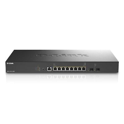 D-Link DXS-1210-10MP Smart Managed Switch 10-Port, 8x 10G RJ45 (PoE++), 2x 10G SFP+, Layer 2+
