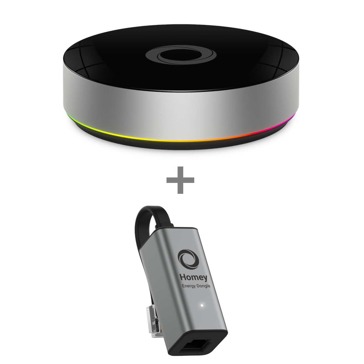 Homey Bridge Smart Home Controller + Homey Energy Dongle mit Zigbee, Z-Wave, Bluetooth, 433 MHz und Infrarot
