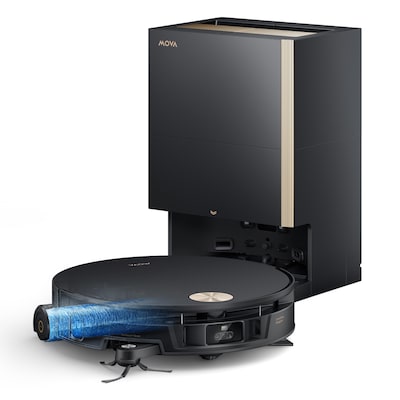 Mova S70 Ultra Roller Saugroboter Schwarz 32.000 Pa Saugkraft, HydroForce™ Wischsystem, All-in-One-Basisstation