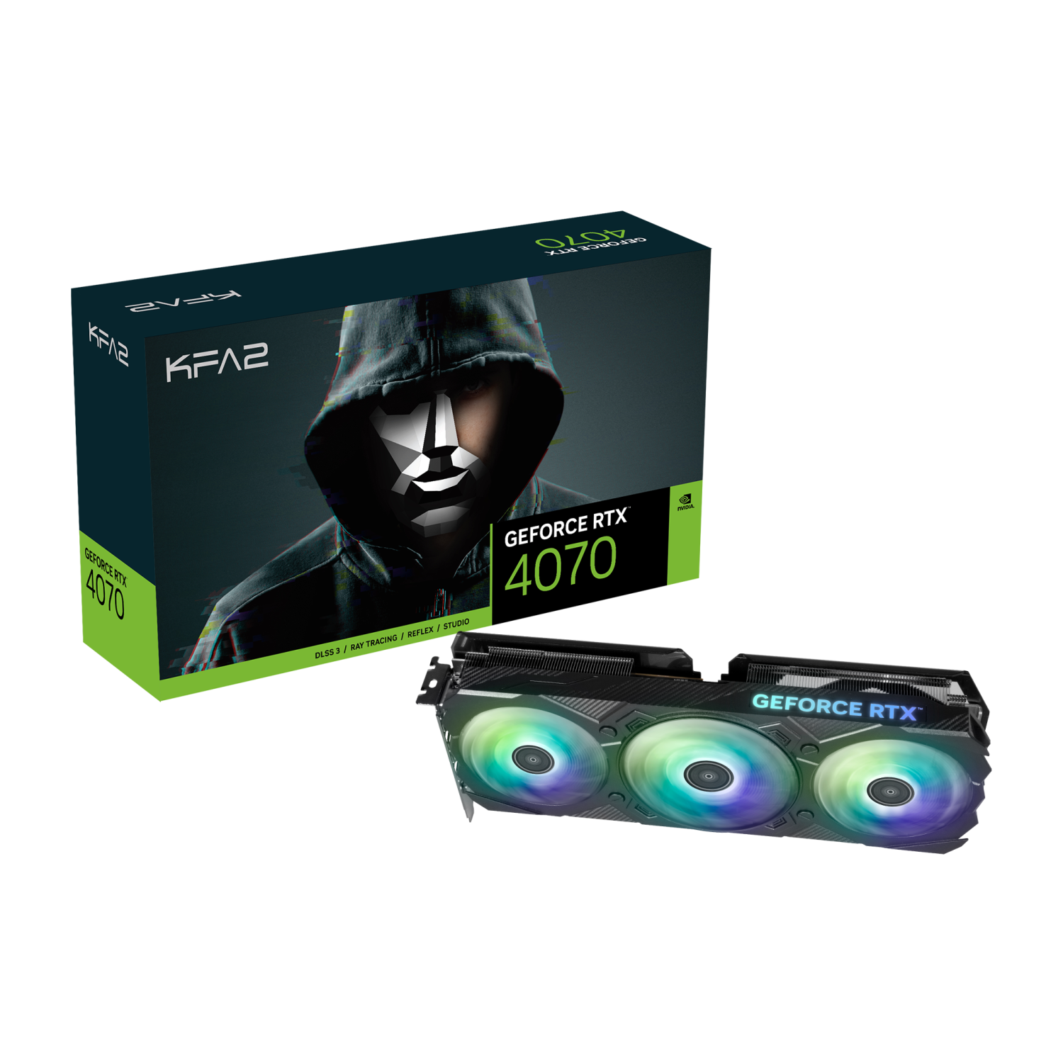 KFA2 GeForce RTX™ 4070 EX GAMER 1-Click OC 12GB Grafikkarte