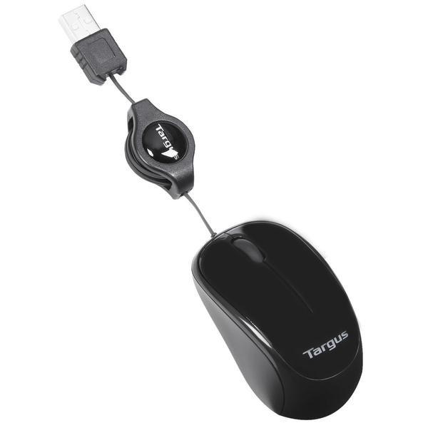 Targus Compact Blue-Trace Maus schwarz, USB-Anschluss