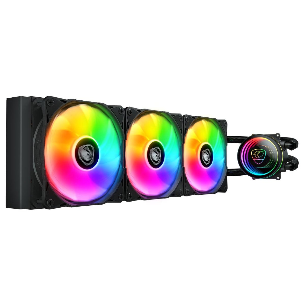 COUGAR Wasserkühlung CPU Wasserkühlungsblock Poseidon Elite 240 ARGB Computer-Kühler schwarz (schwarz 360)