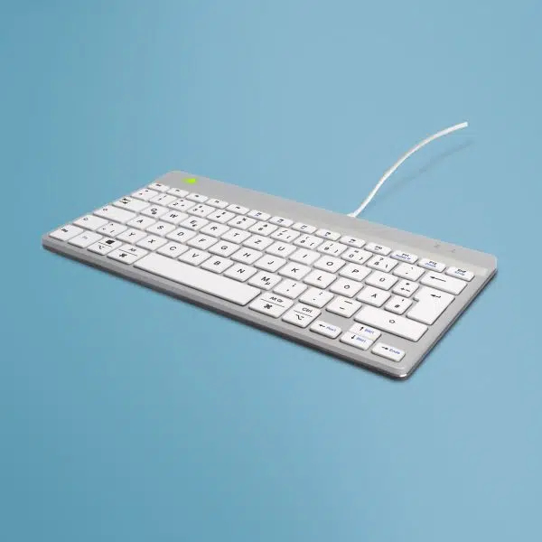 R-Go Compact Break ergonomische Tastatur QWERTZ (DE), verkabelt, weiß Tastaturen Produkt Bild 3