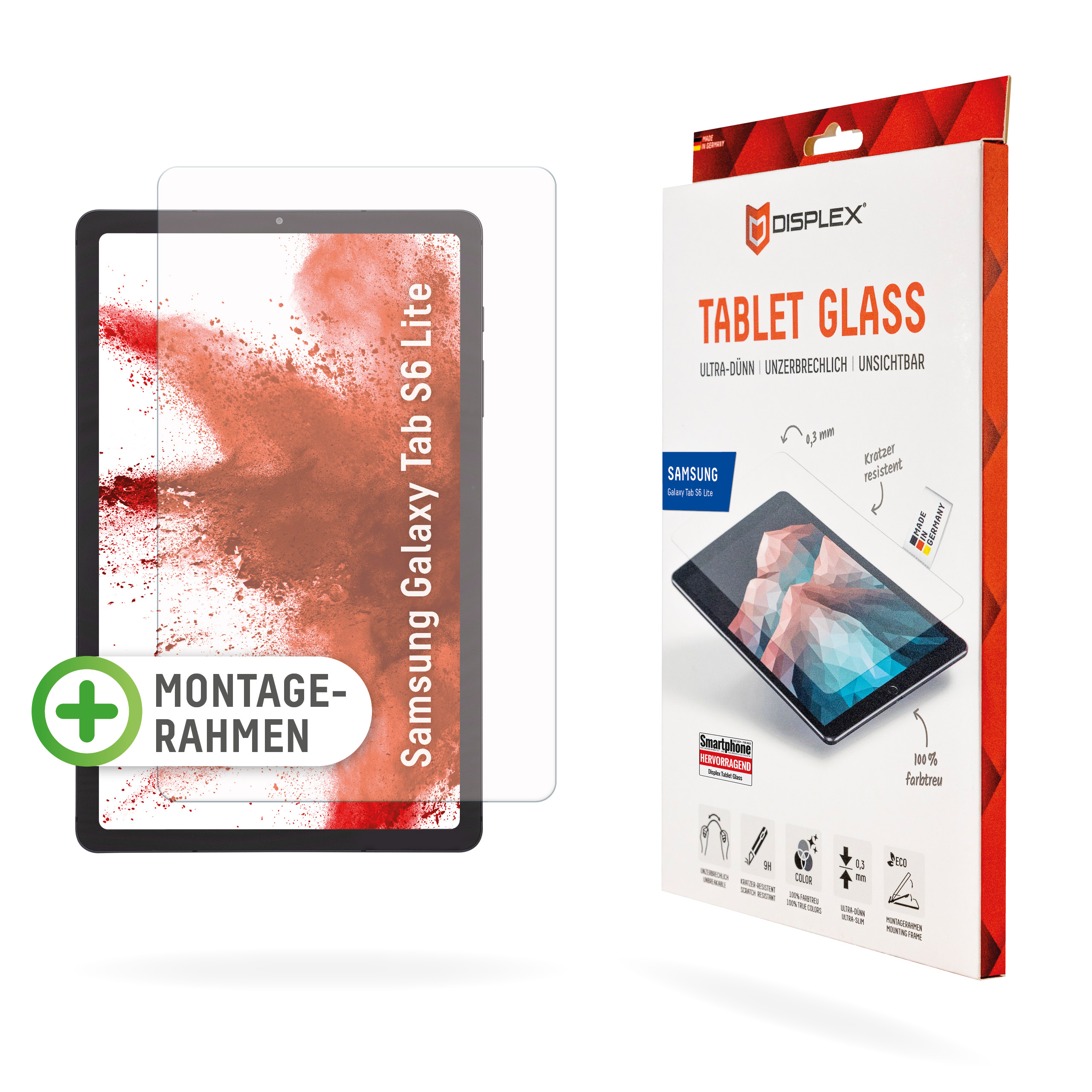 Thumbnail - DISPLEX Tablet Glasschutzfolie f. Samsung Tab S6 Lite (20/22/24)