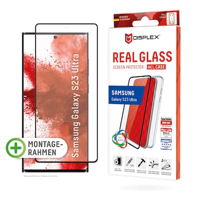 Thumbnail - DISPLEX Panzerglas (10H) + Schutzhülle für Samsung S23 Ultra, Schutzhülle, Eco-Montagerahmen, kratzer-resistente Glassch...
