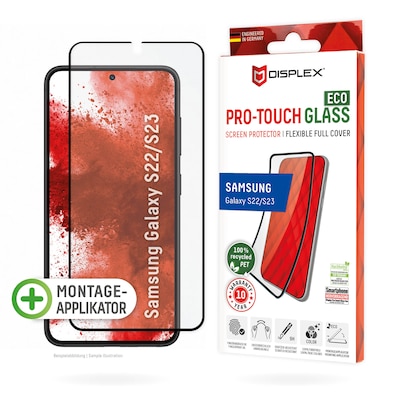 Thumbnail - DISPLEX PRO-TOUCH ECO Panzerglas (9H) für Samsung Galaxy S22/S23 EASY-ON Eco-Montageapplikator, Hüllenfreundlich, Anti F...
