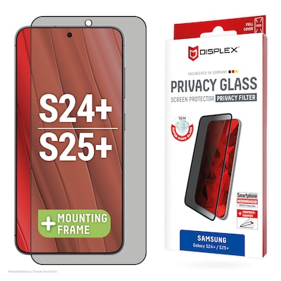 DISPLEX Privacy Full Cover Panzerglas (10H) für Samsung Galaxy S24+/S25+