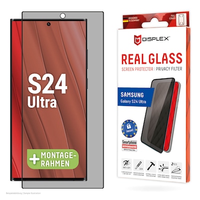 DISPLEX Privacy Full Cover Panzerglas (10H) für Samsung Galaxy S24 Ultra