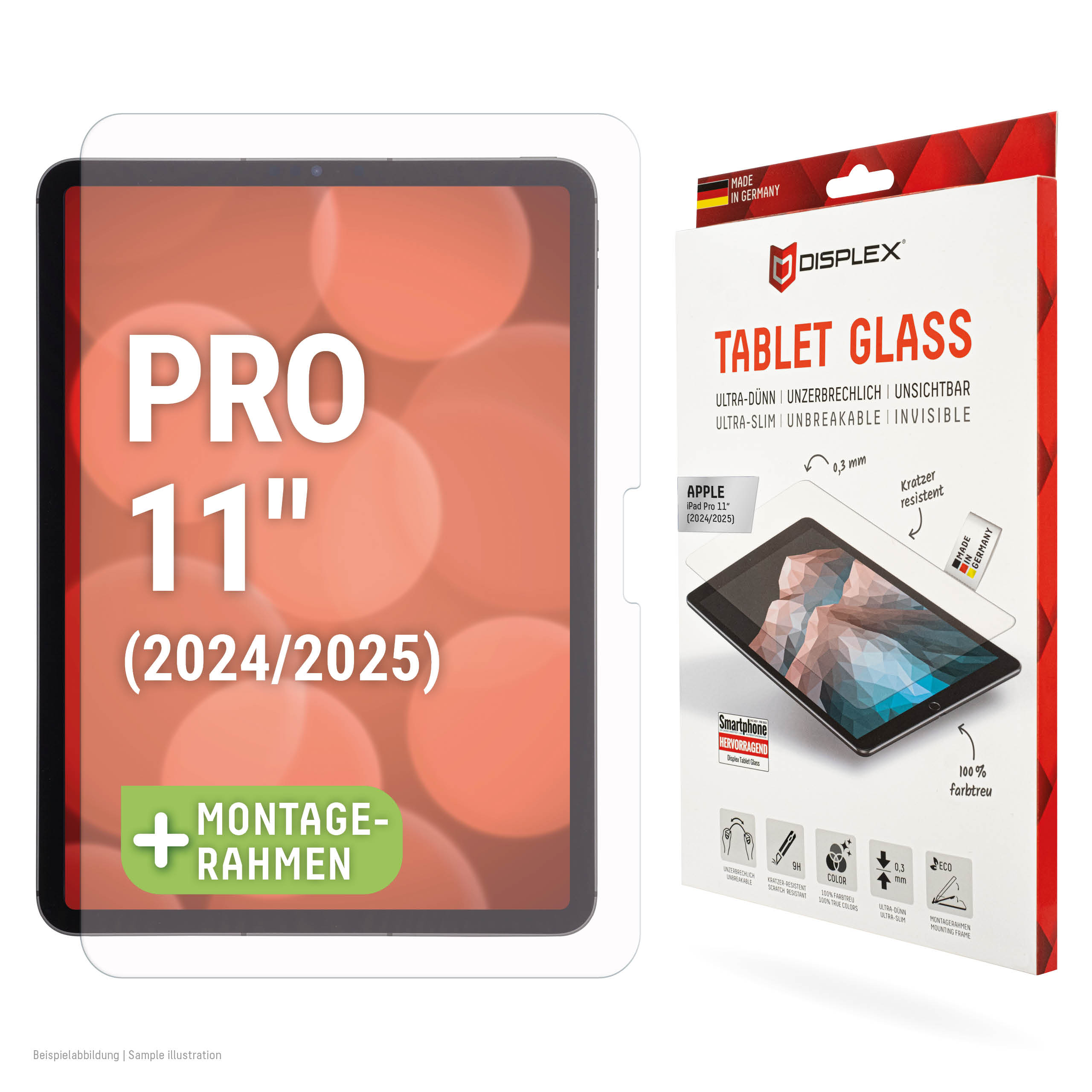 DISPLEX Tablet Glasschutzfolie für iPad Pro 11