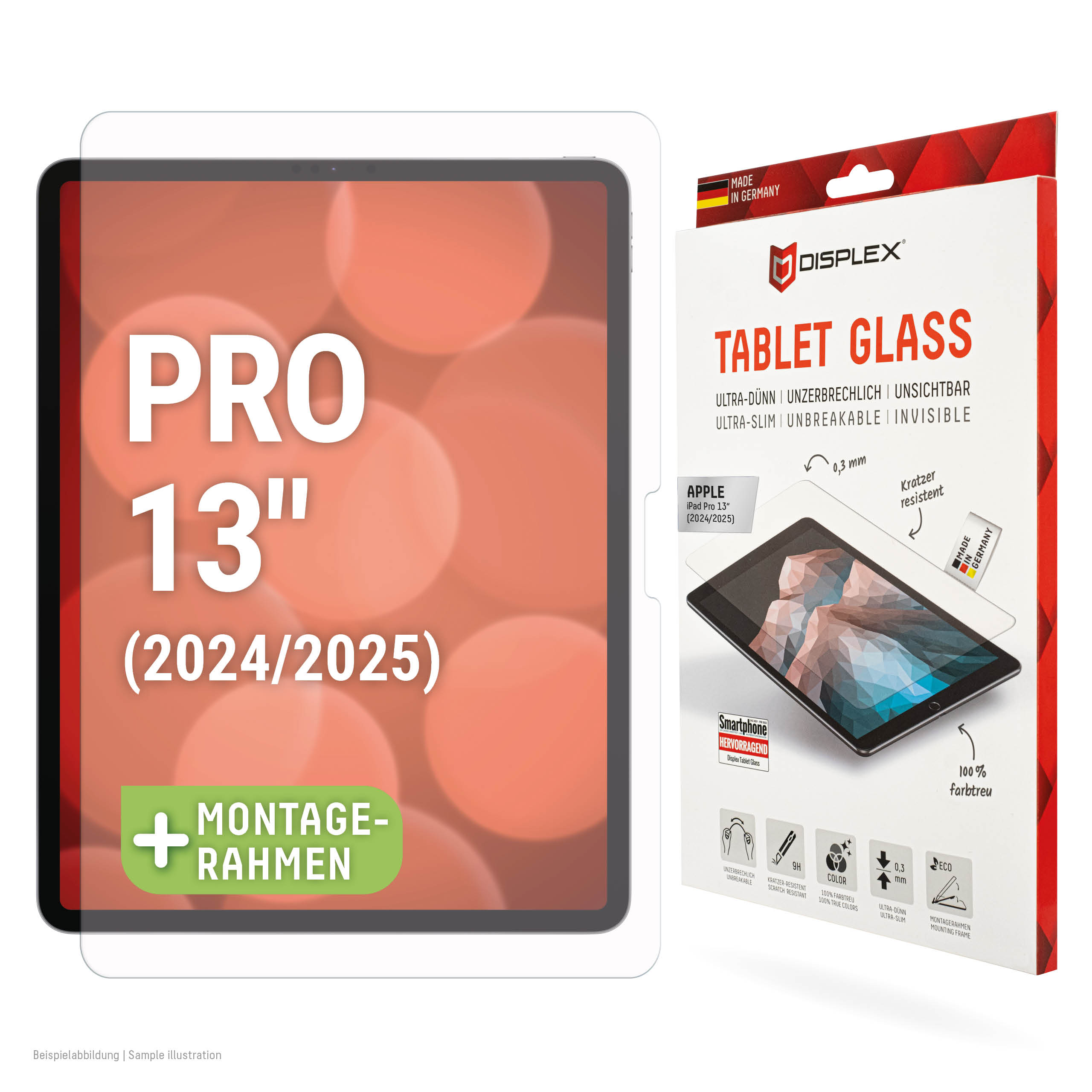 DISPLEX Tablet Glasschutzfolie für iPad Pro 13