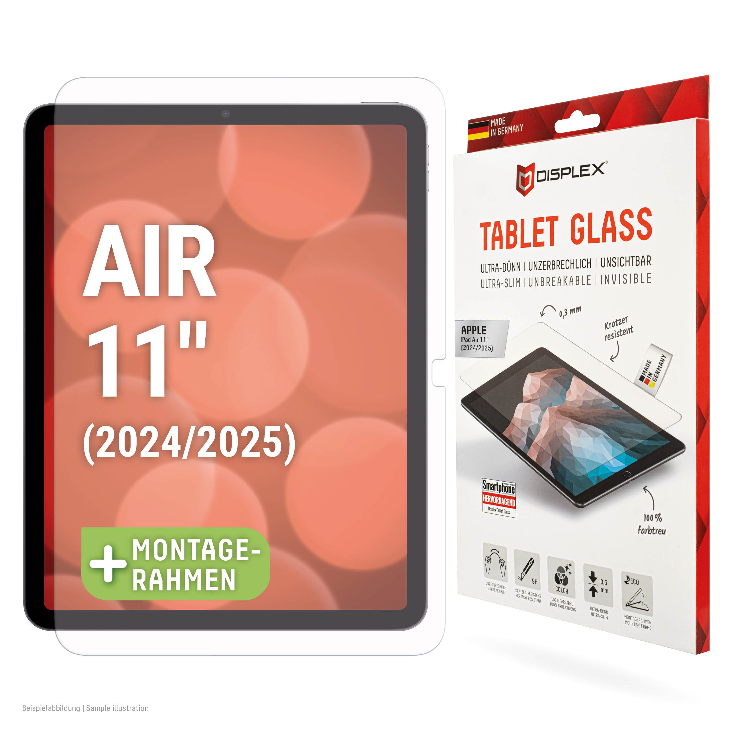 DISPLEX Tablet Glasschutzfolie für iPad Air 11" 2024/25
