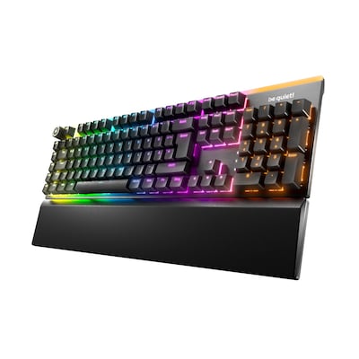 be quiet! Light Mount Silent Linear Tastatur - Gaming Tastatur mit geschmierten Linearen Switches, 3 Schicht-Dämmung und 3D Media Wheel