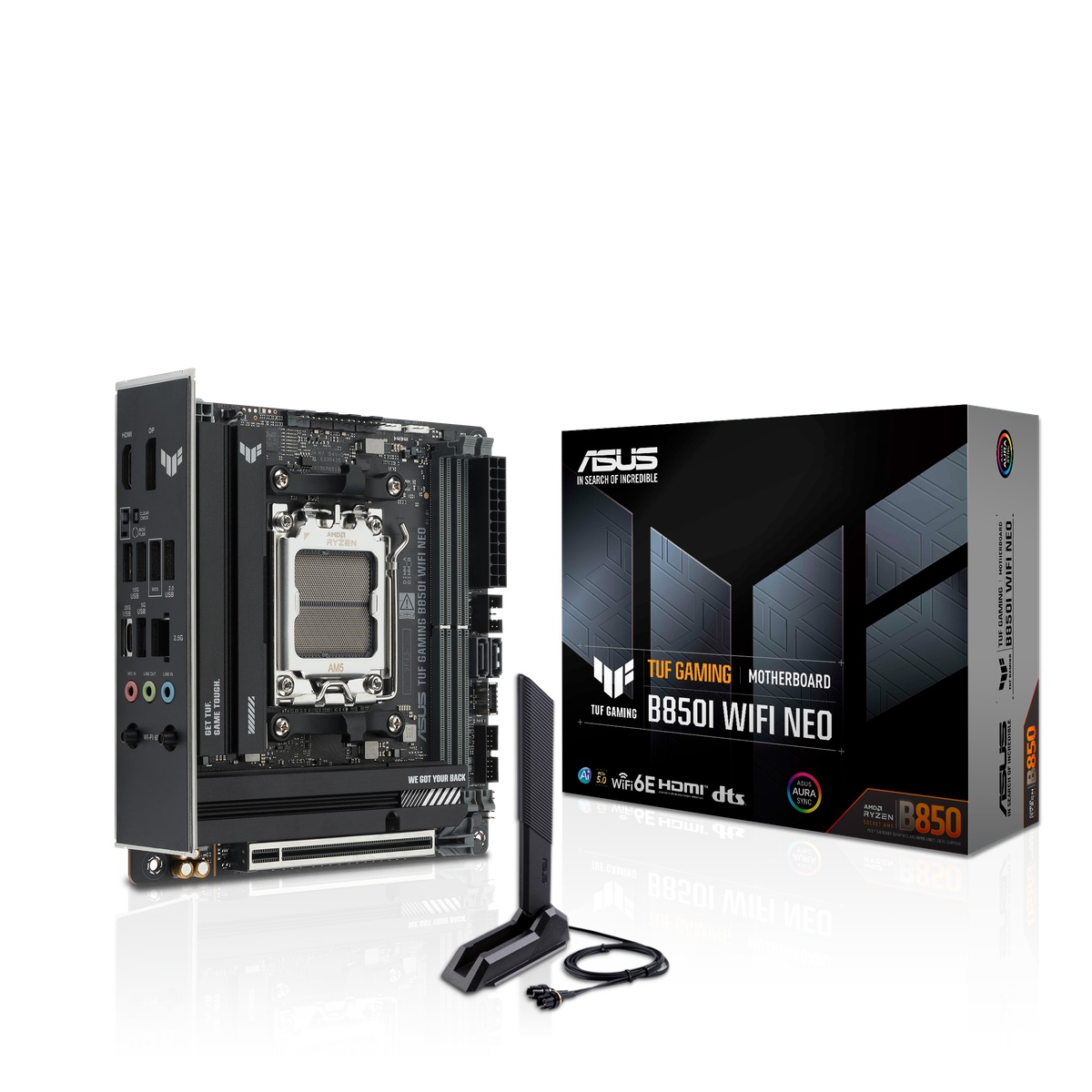ASUS TUF GAMING B850I WIFI NEO Mainboard - AMD B850 - AMD AM5 - DDR5 RAM - Mini-ITX