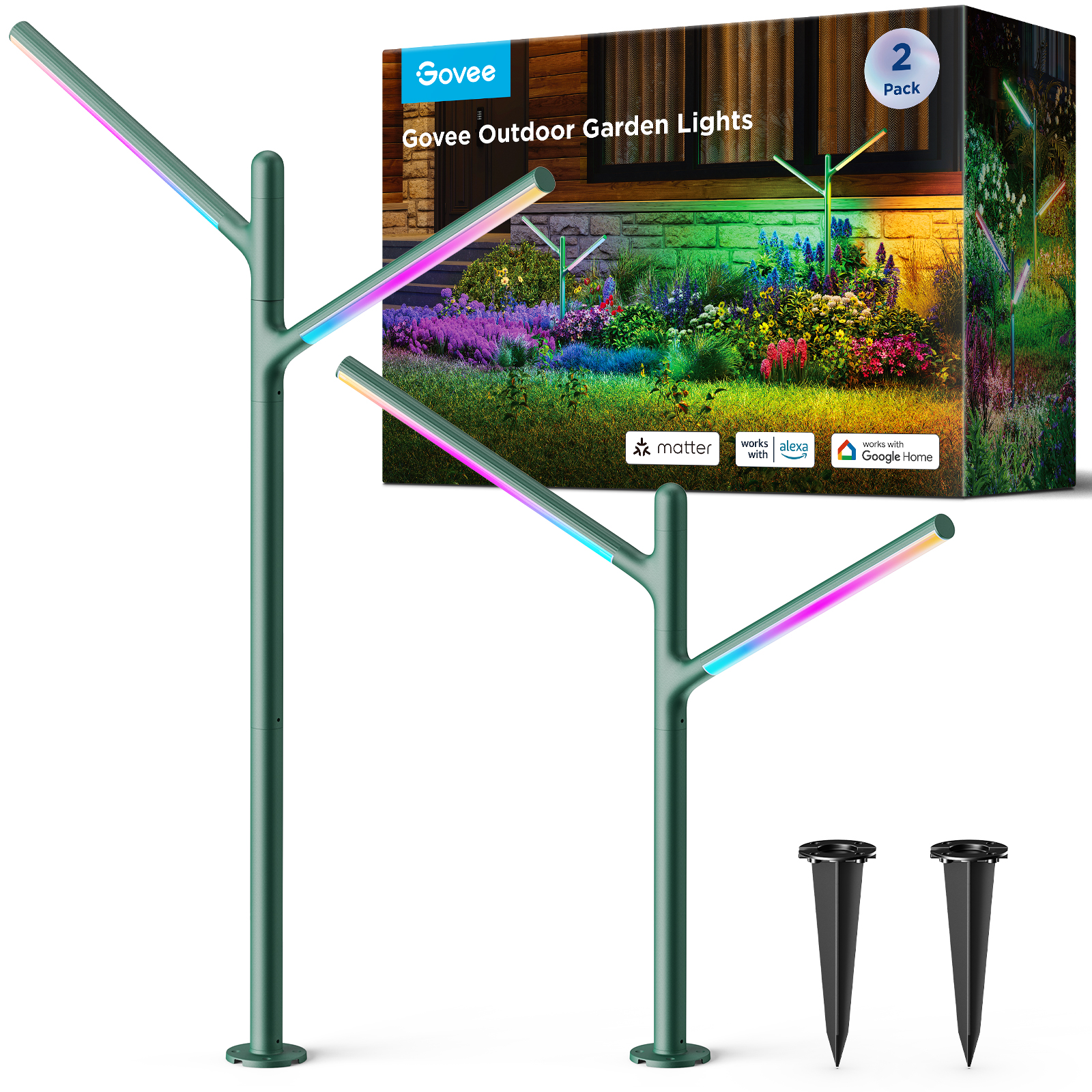 Govee Outdoor-Gartenleuchten RGBICWW