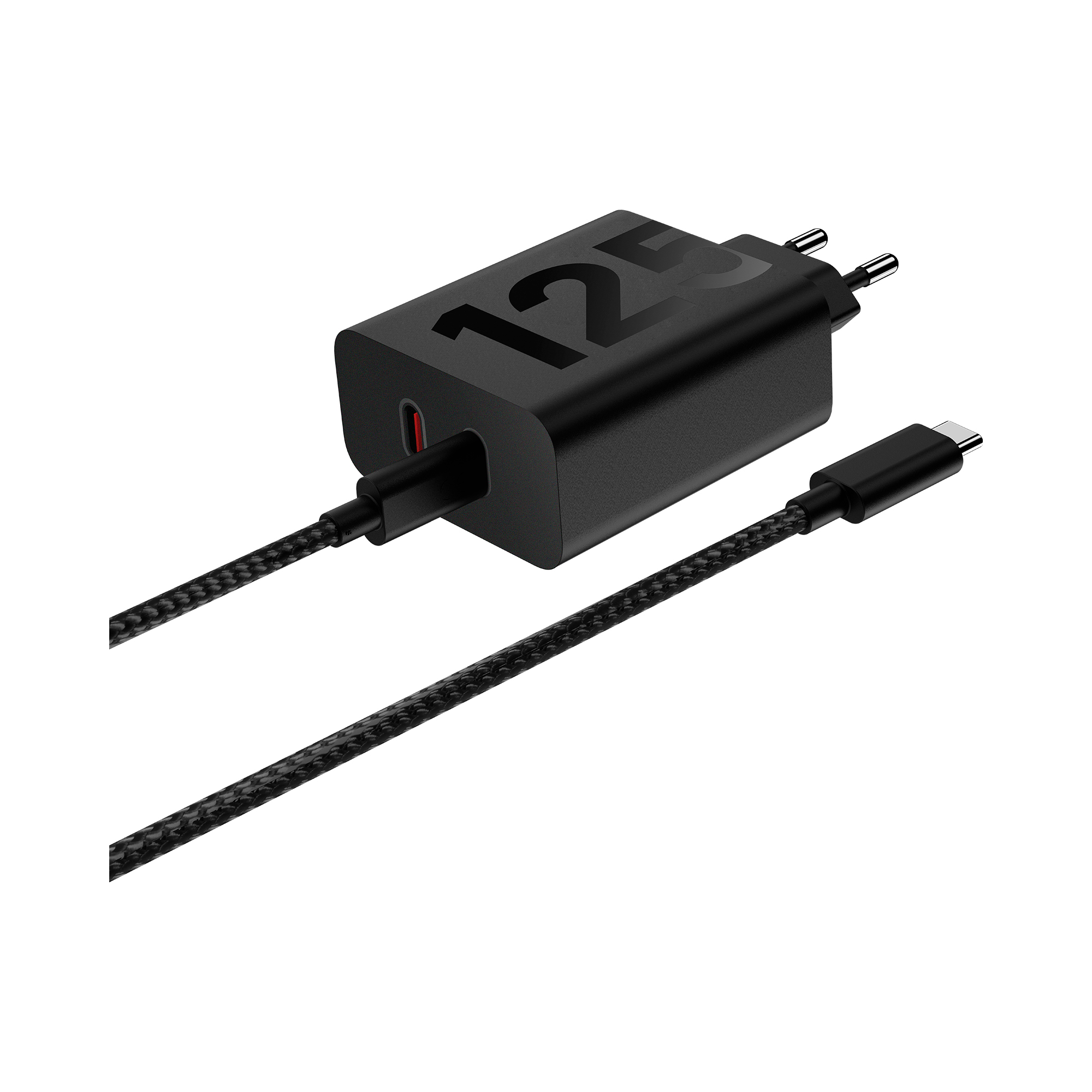 Motorola 125W-TurboPower Duo-Ladegerät Bis zu 125W USB-PD 3.0-Schnellladung, GaN-Technologie, USB-C- zu USB-C-Ladekabel im Lieferumfang enthalten