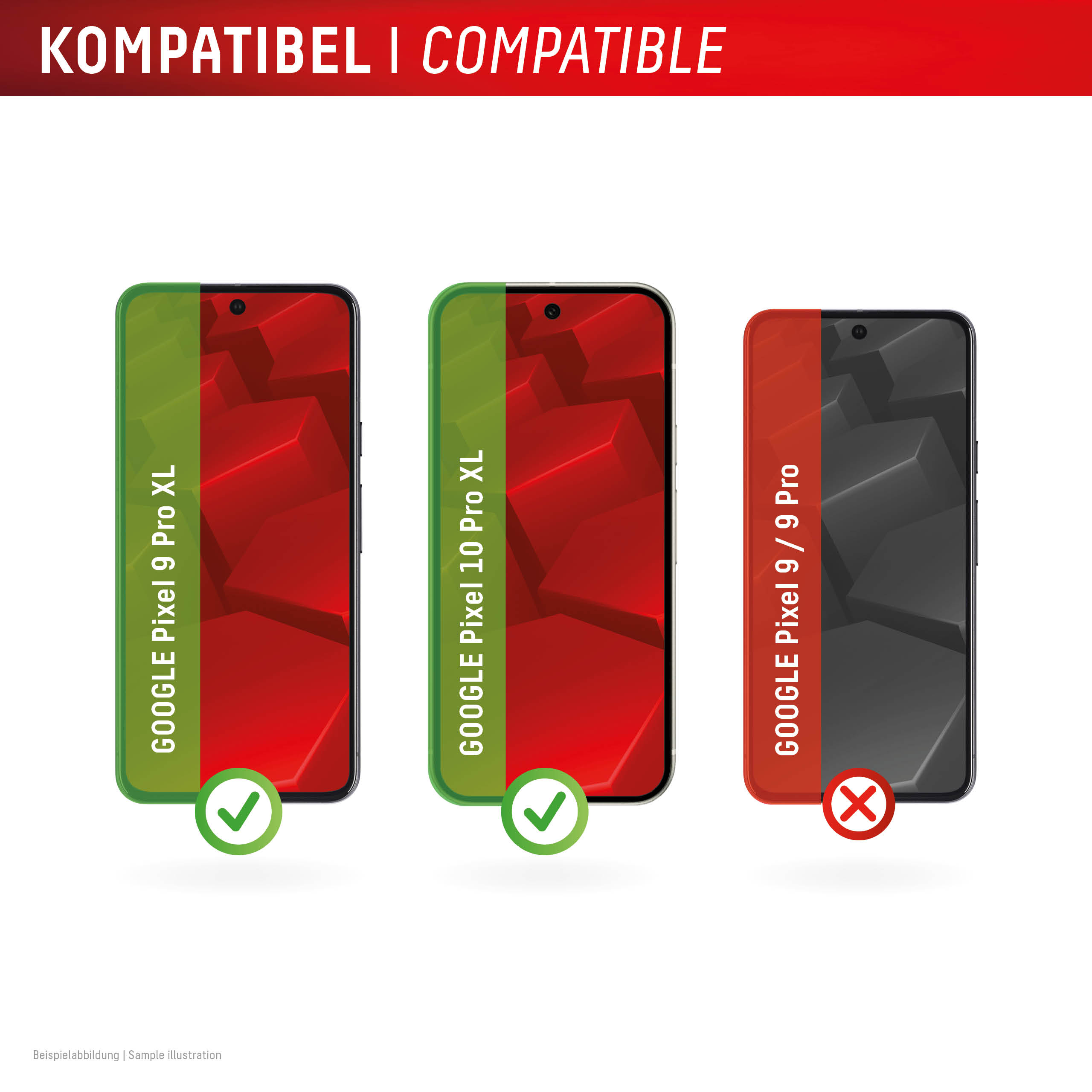 DISPLEX Panzerglas (10H) für Google Pixel 9 Pro XL/10 Pro XL Eco-Montagerahmen, Tempered Glas, kratzer-resistente Schutzfolie, hüllenfreundlich