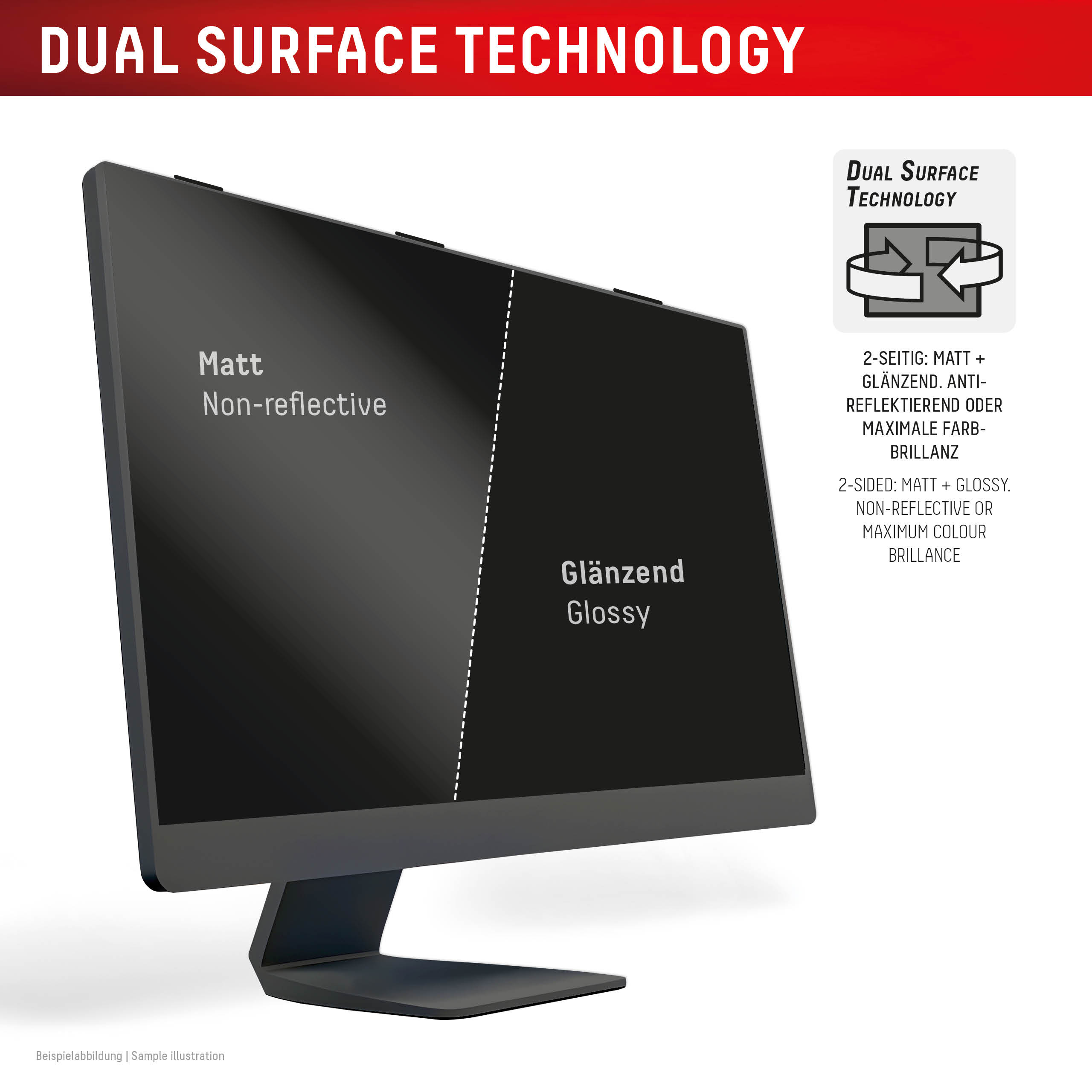 DISPLEX Privacy Blickschutzfilter Safe Desktop Uni 27" (16:10) Displayfolien Produkt Bild 6
