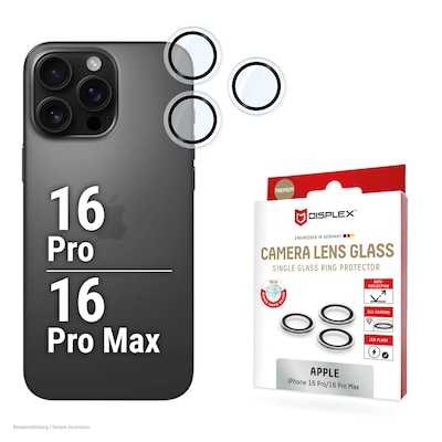 DISPLEX CamGlass Single Lens iP 16 Pro/16 Pro Max - Farbe: Transparent