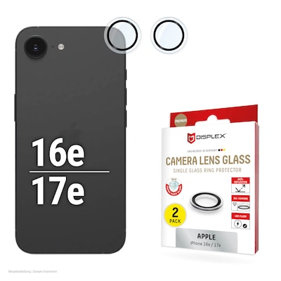 DISPLEX CamGlass Single Lens iPhone 16e/17e - Farbe: Transparent