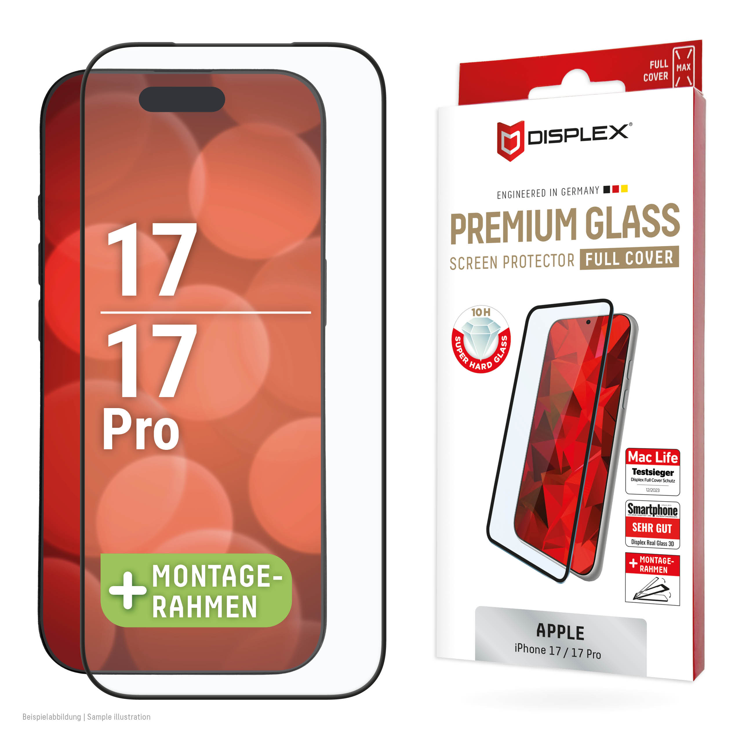 DISPLEX Premium Glas (Full Cover) für Apple iPhone 17/17 Pro