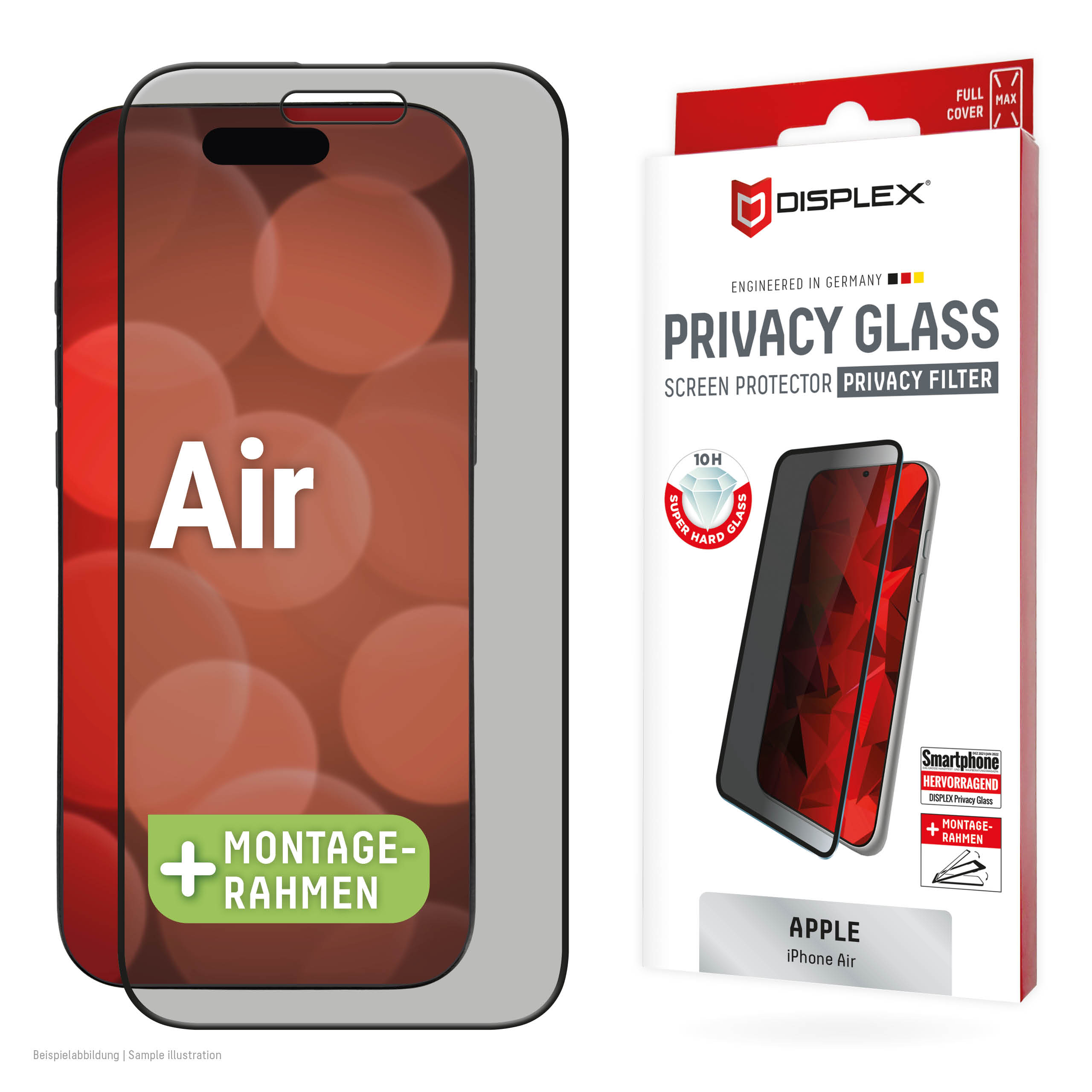 DISPLEX Privacy Panzerglas für Apple iPhone Air