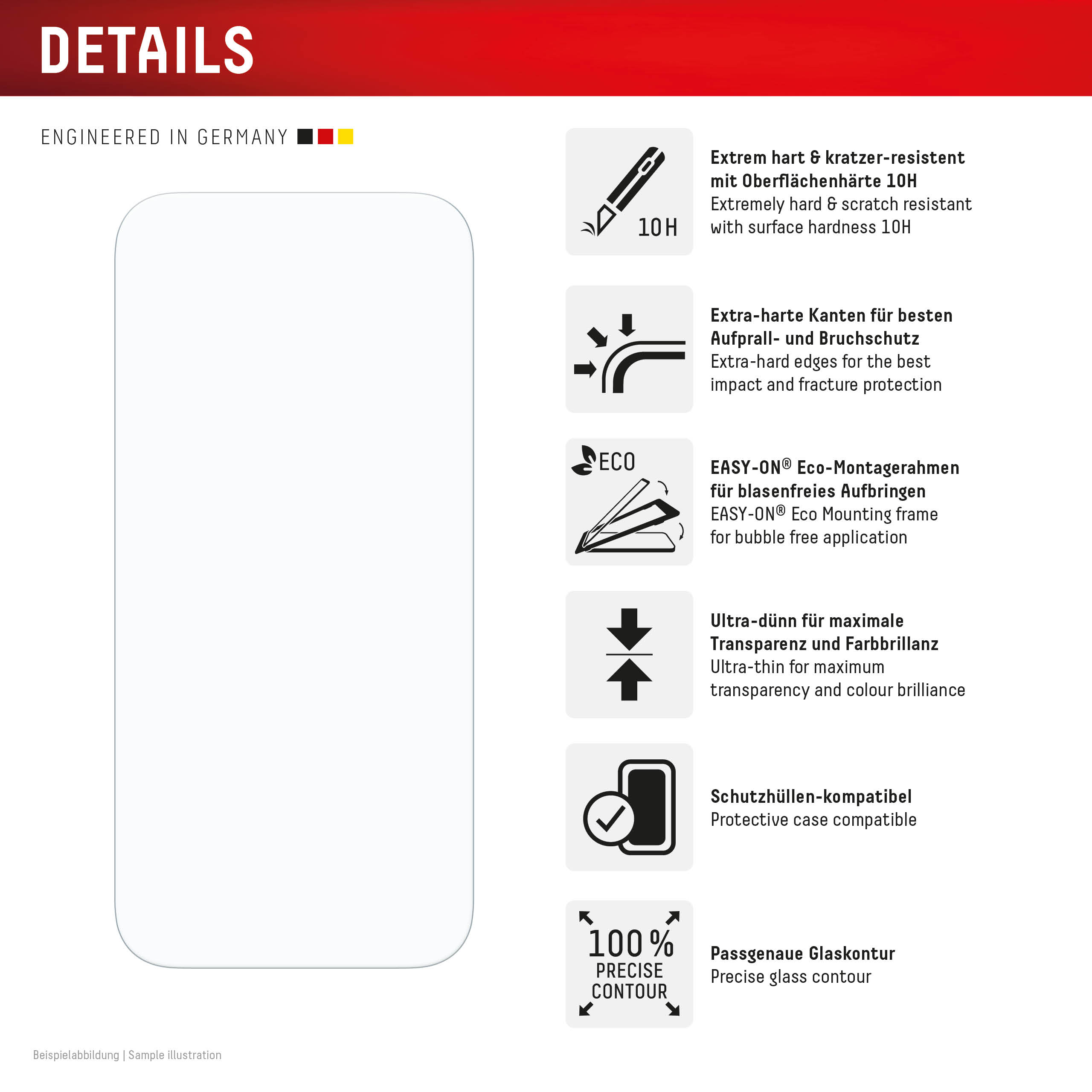 DISPLEX Glas + Schutzhülle für Apple iPhone 17 Handytaschen Produkt Bild 4
