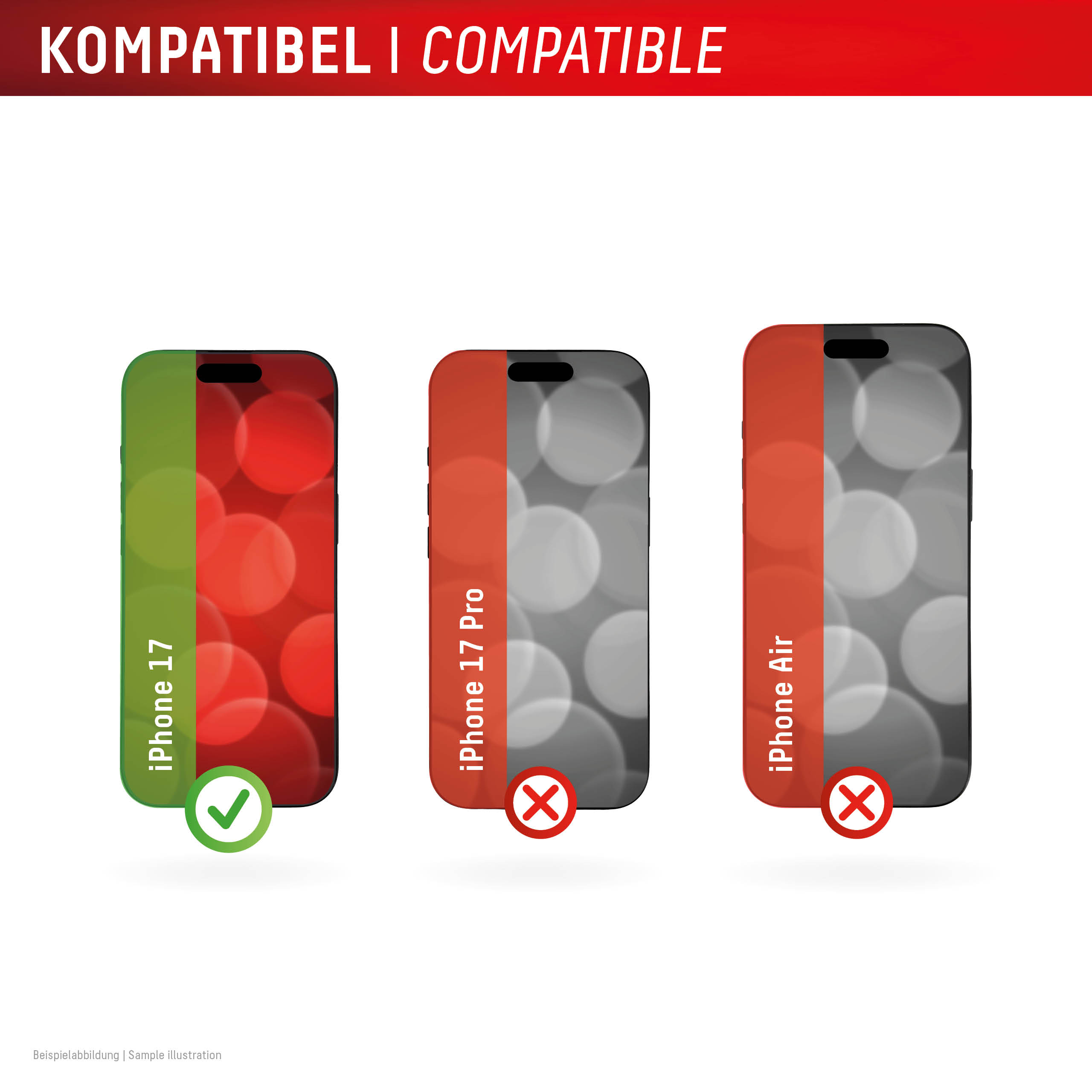DISPLEX Glas + Schutzhülle für Apple iPhone 17 Handytaschen Produkt Bild 3