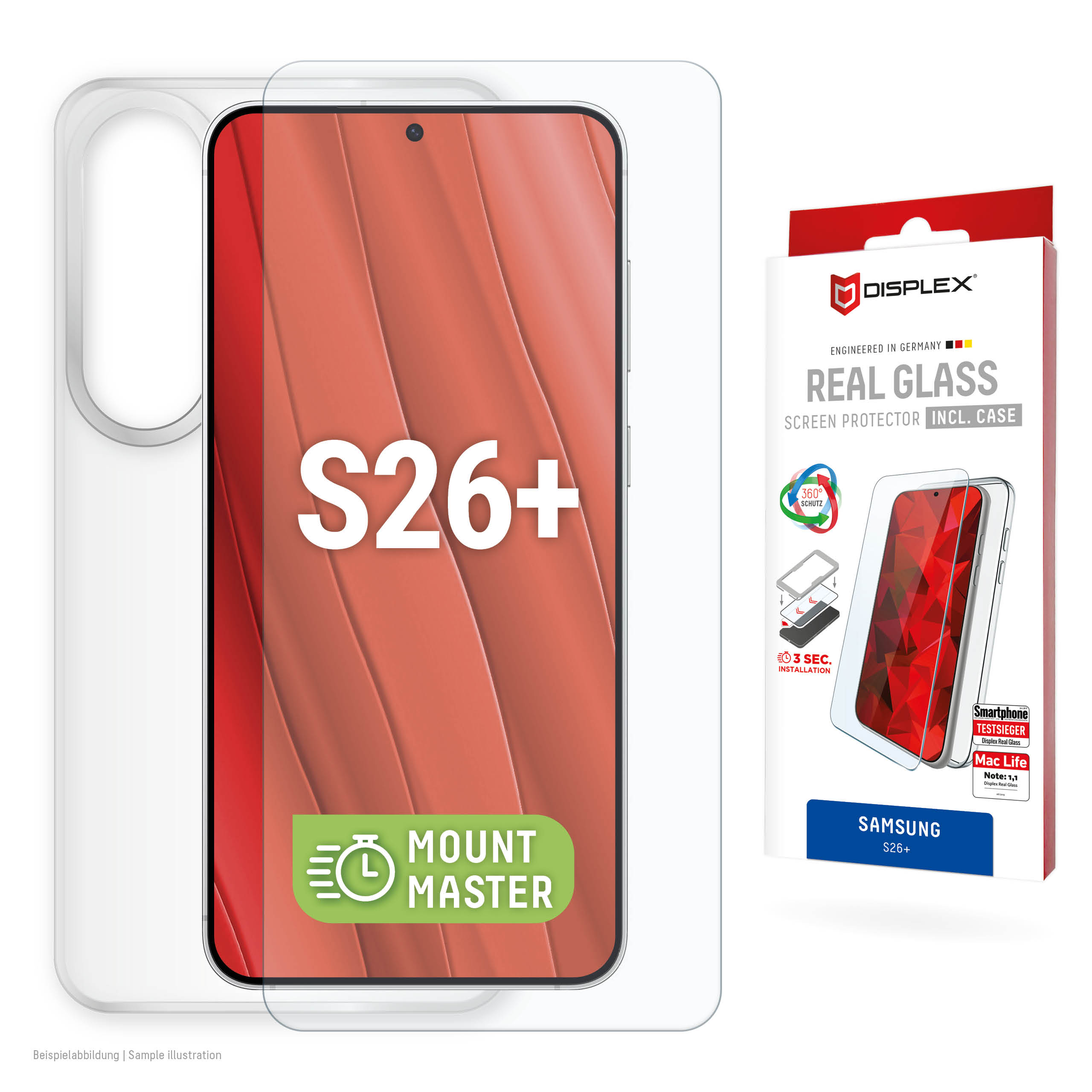 handyhlle mit panzerglas iPhone 17 Panzerglas 2.5D Full Cover