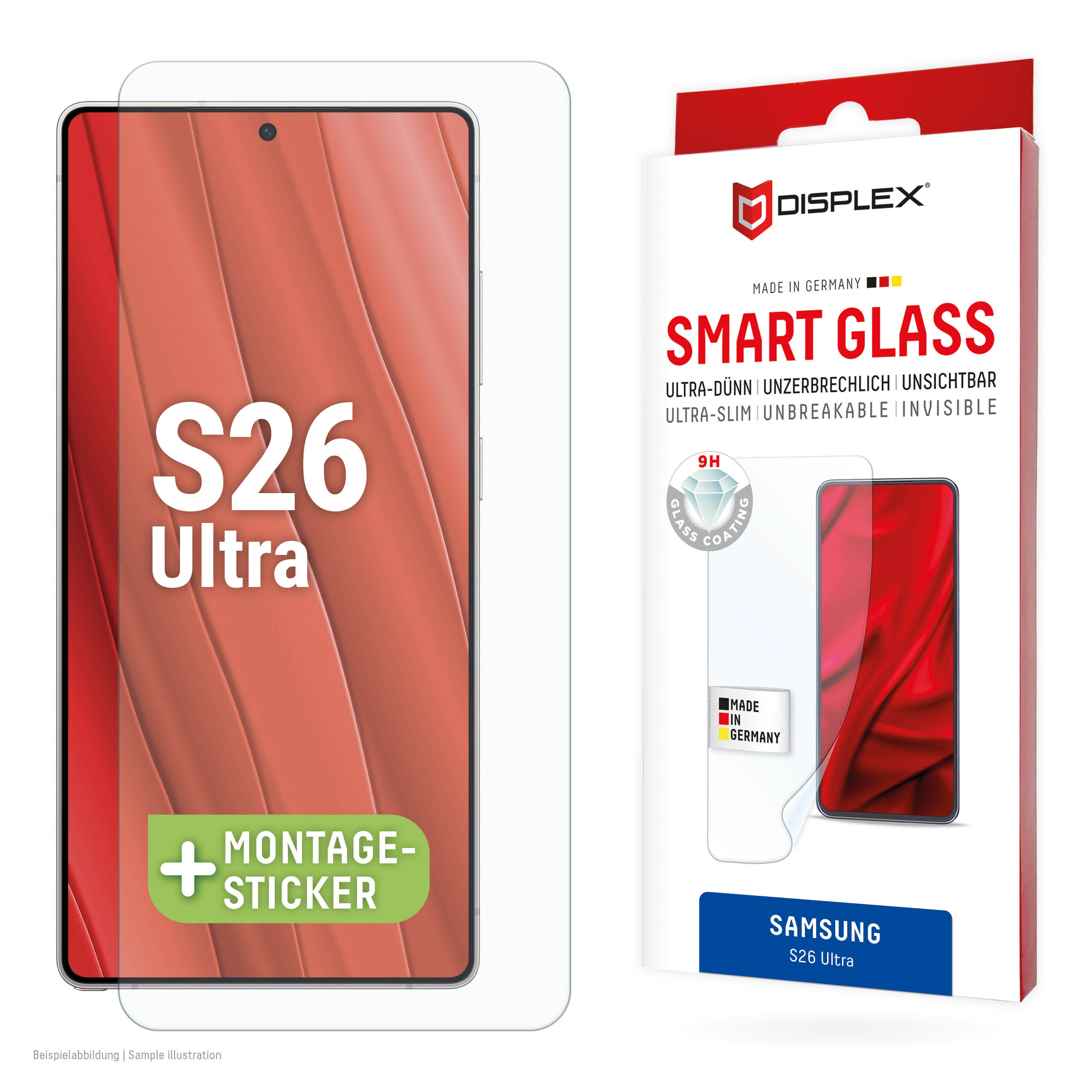 DISPLEX Displayschutz Smart Glass für Samsung Galaxy S26 Ultra