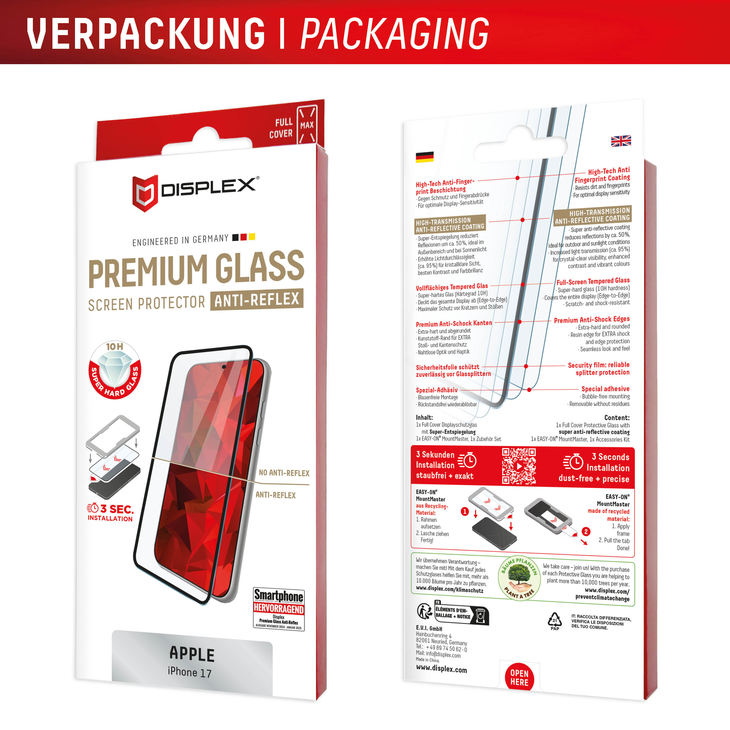 DISPLEX Premium Glass AR MM Apple iPhone 17 Displayfolien Produkt Bild 9