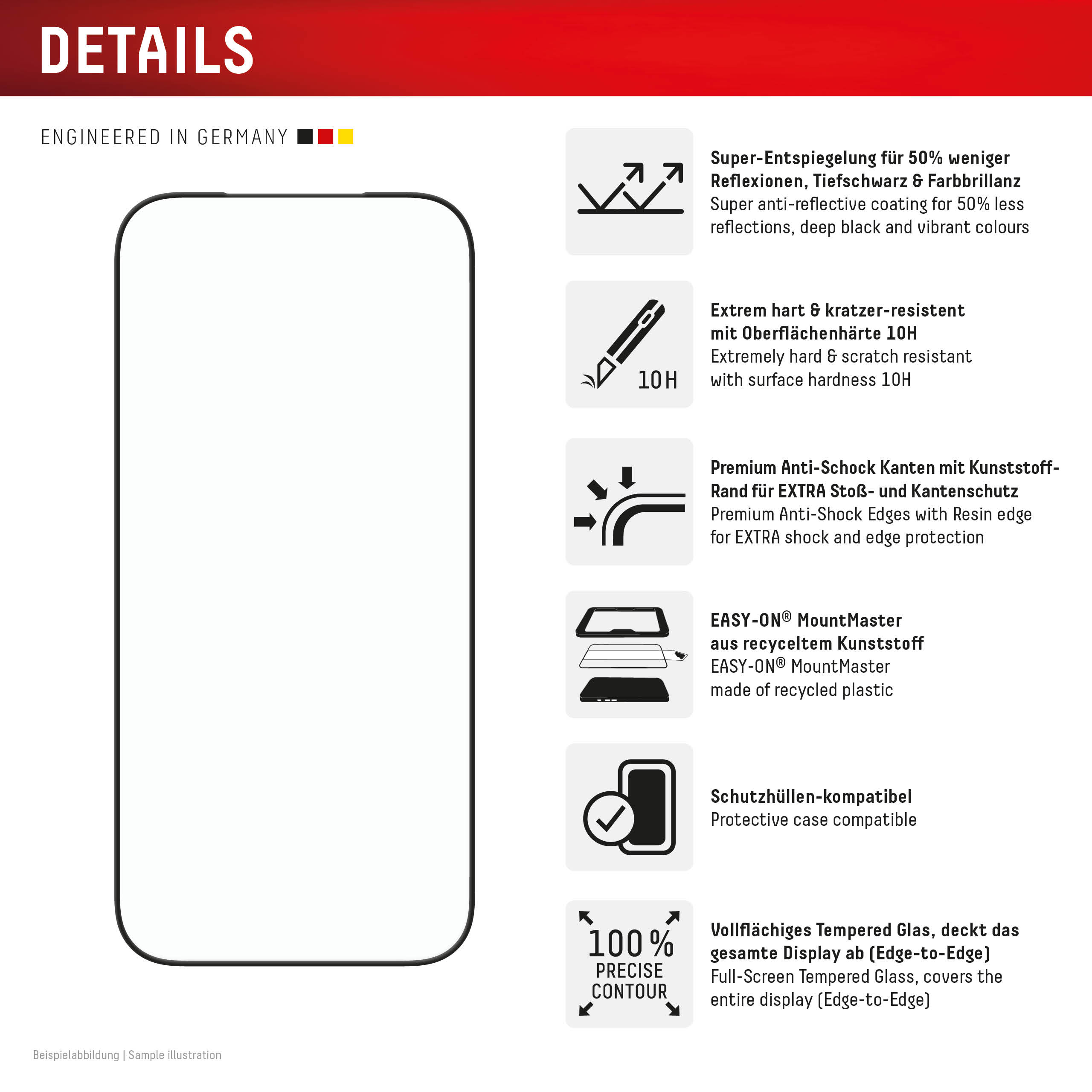 DISPLEX Premium Glass AR MM Apple iPhone 17 Displayfolien Produkt Bild 5