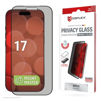 DISPLEX Privacy Glass MM Apple iPhone 17 - Farbe: Grau