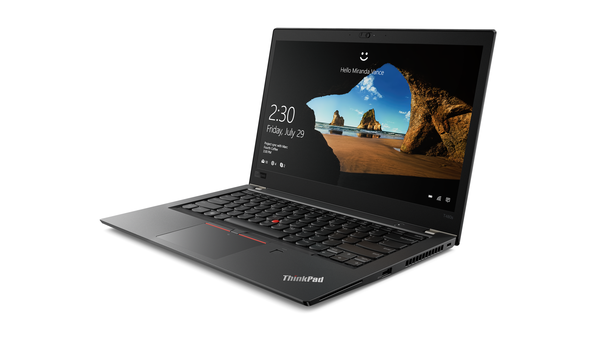 Lenovo ThinkPad T480S i7, 8 GB, 256 GB SSD, 14" Full HD, UHD Graphics 620, 4G LTE, Win 11 Pro Notebooks Produkt Bild 2