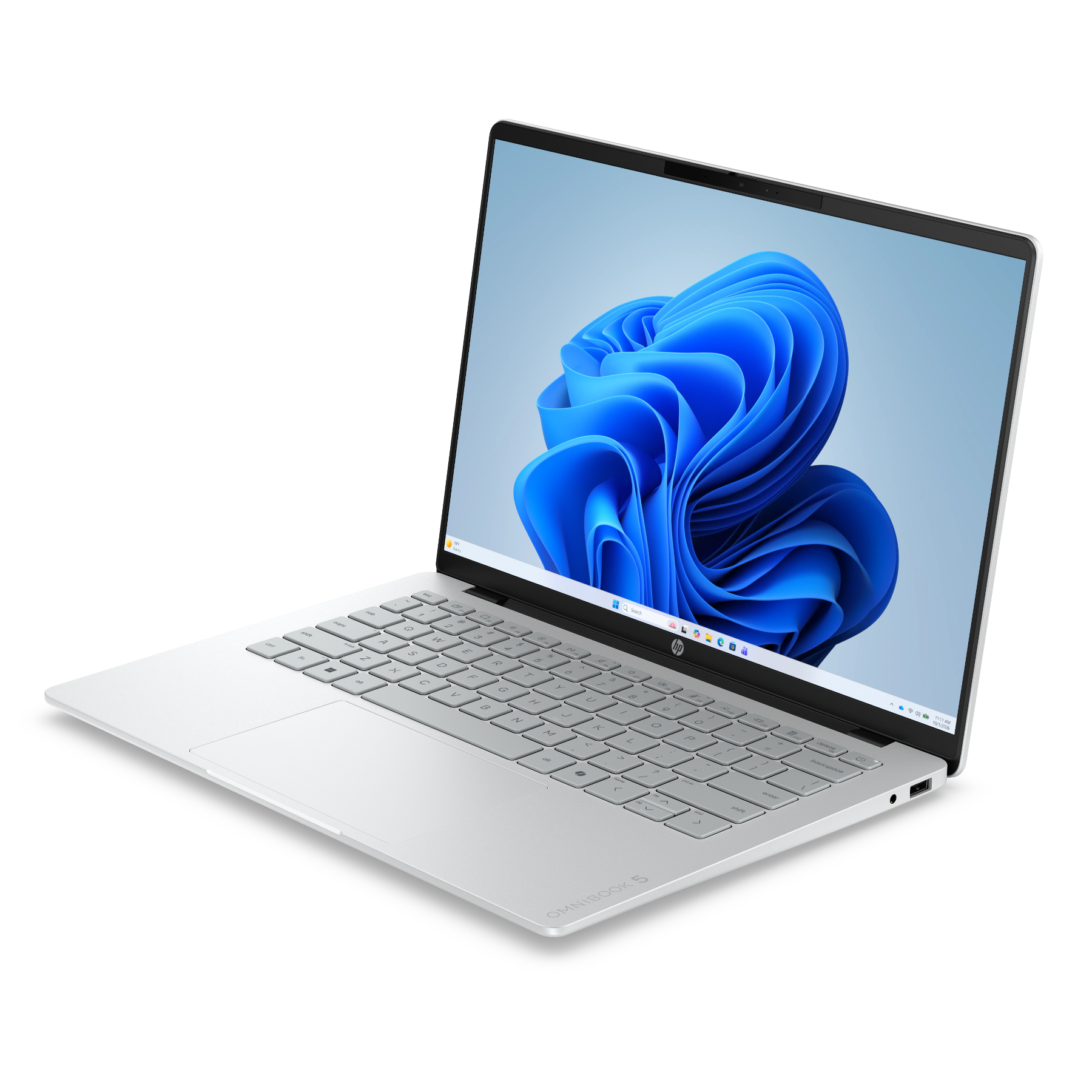 Hp omnibook 5 14-hk0150ng odprt prenosnik v srebrni barvi