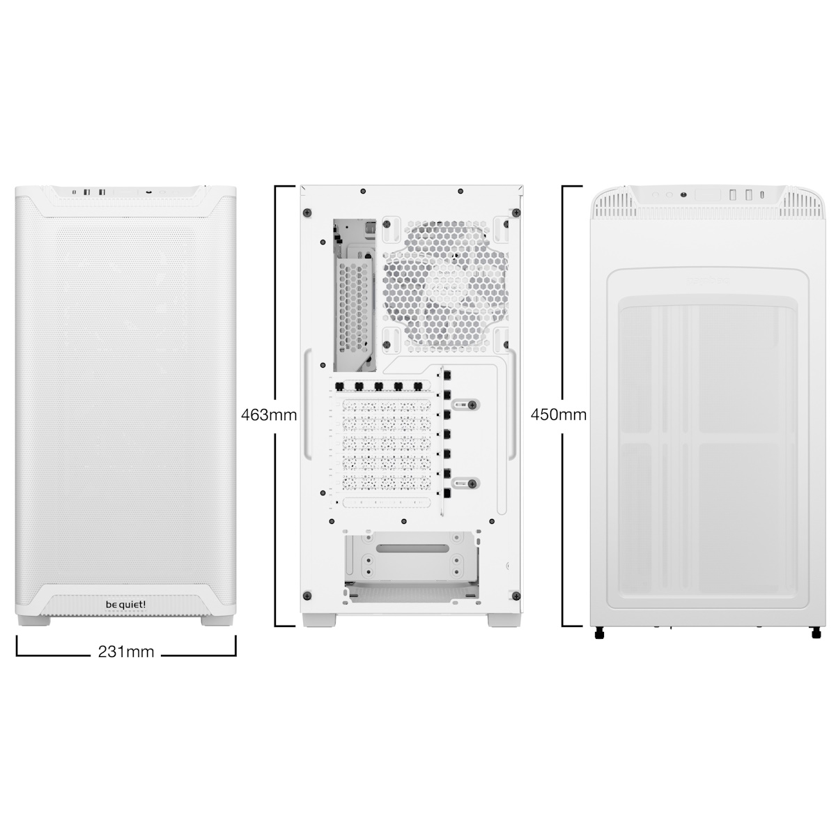 be quiet! PURE BASE 501 LX White | PC-Gehäuse B-Ware Gehäuse Produkt Bild 2