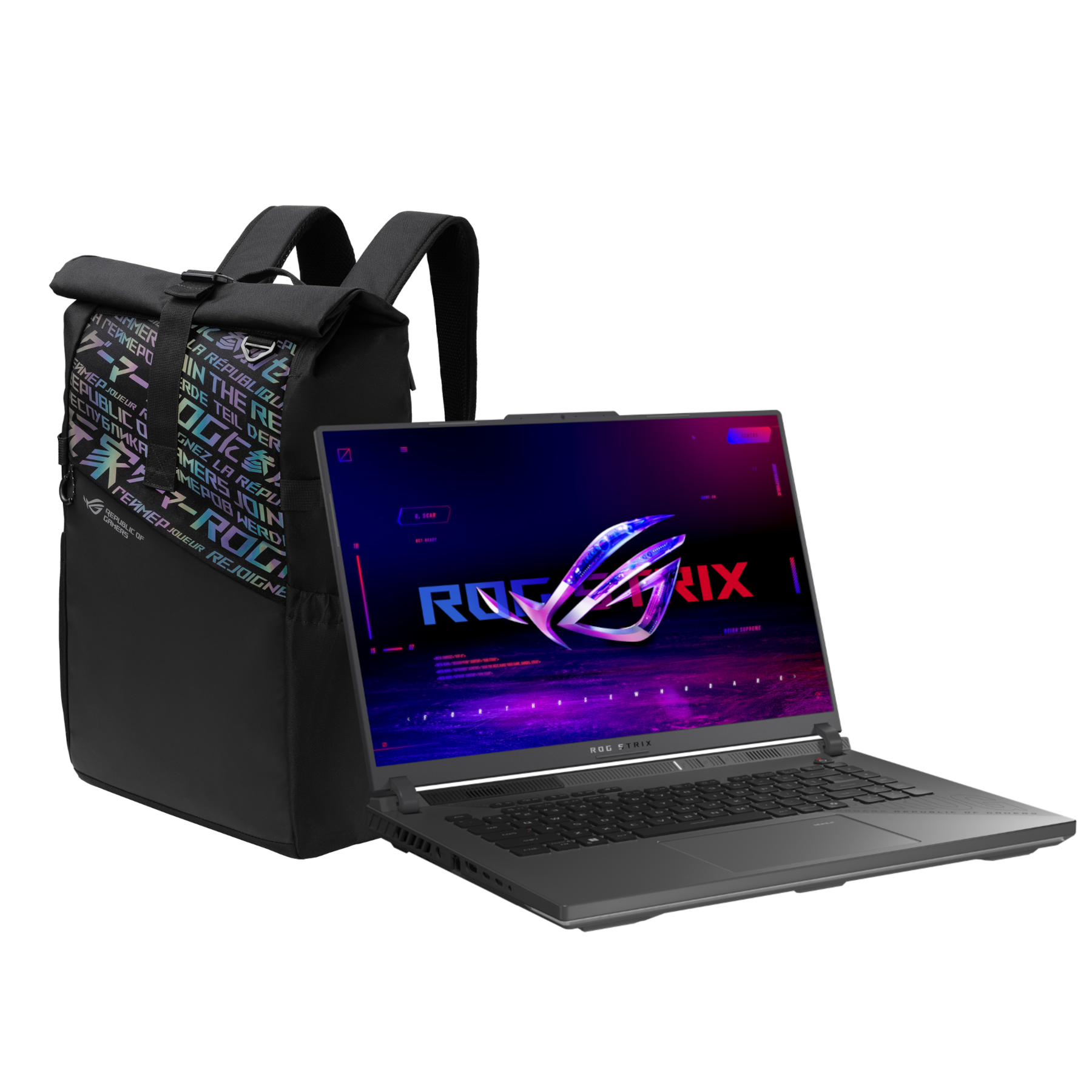 ASUS ROG Strix 16 G614PM-RV026 + ASUS ROG BP4701 Rucksack - 16" WUXGA IPS, 165Hz, AMD Ryzen 9-8940HX , 16GB RAM, 1000GB ...