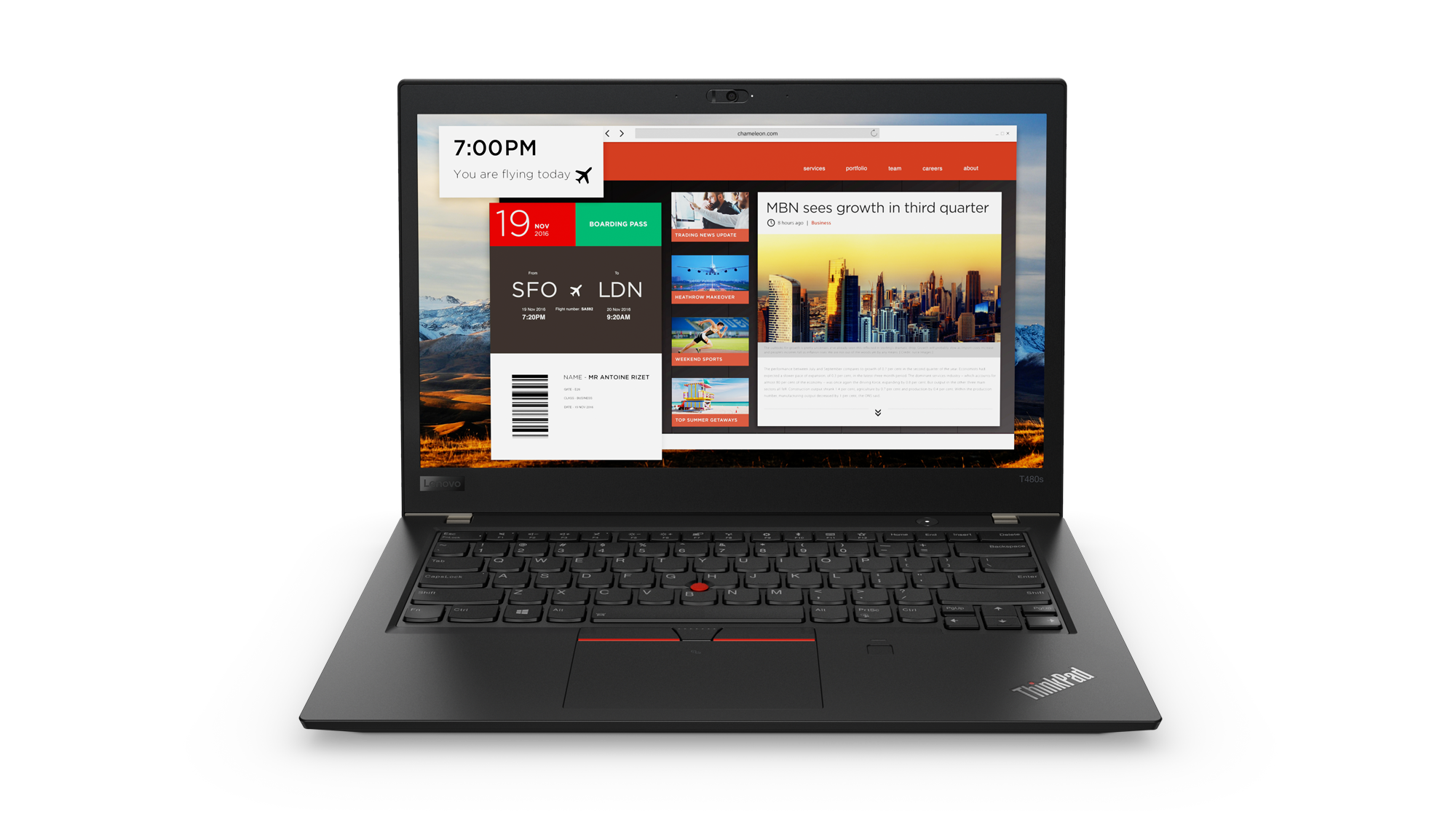 Lenovo ThinkPad T480S i7, 8 GB, 256 GB SSD, 14" Full HD, UHD Graphics 620, 4G LTE, Win 11 Pro Notebooks Produkt Bild 6