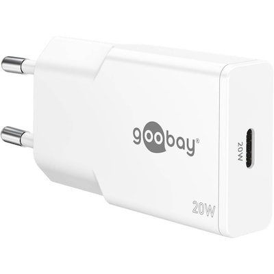 Goobay USB-C™ PD GaN Schnellladegerät Slim (20 W) weiß