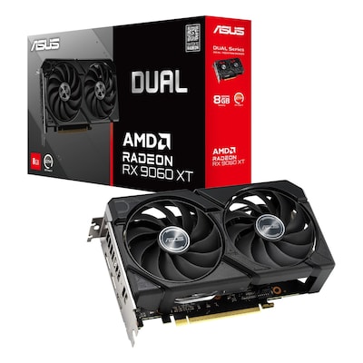 ASUS Dual Radeon RX 9060 XT 8GB Grafikkarte B-Ware - 8GB GDDR6, HDMI, 3x DP