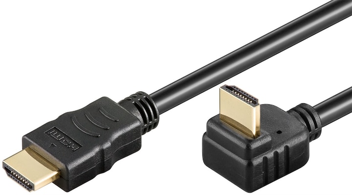Goobay High Speed HDMI Kabel mit Ethernet, verg. 0,5m HDMI™-Stecker (Typ A) > HDMI™-Stecker (Typ A) 270°