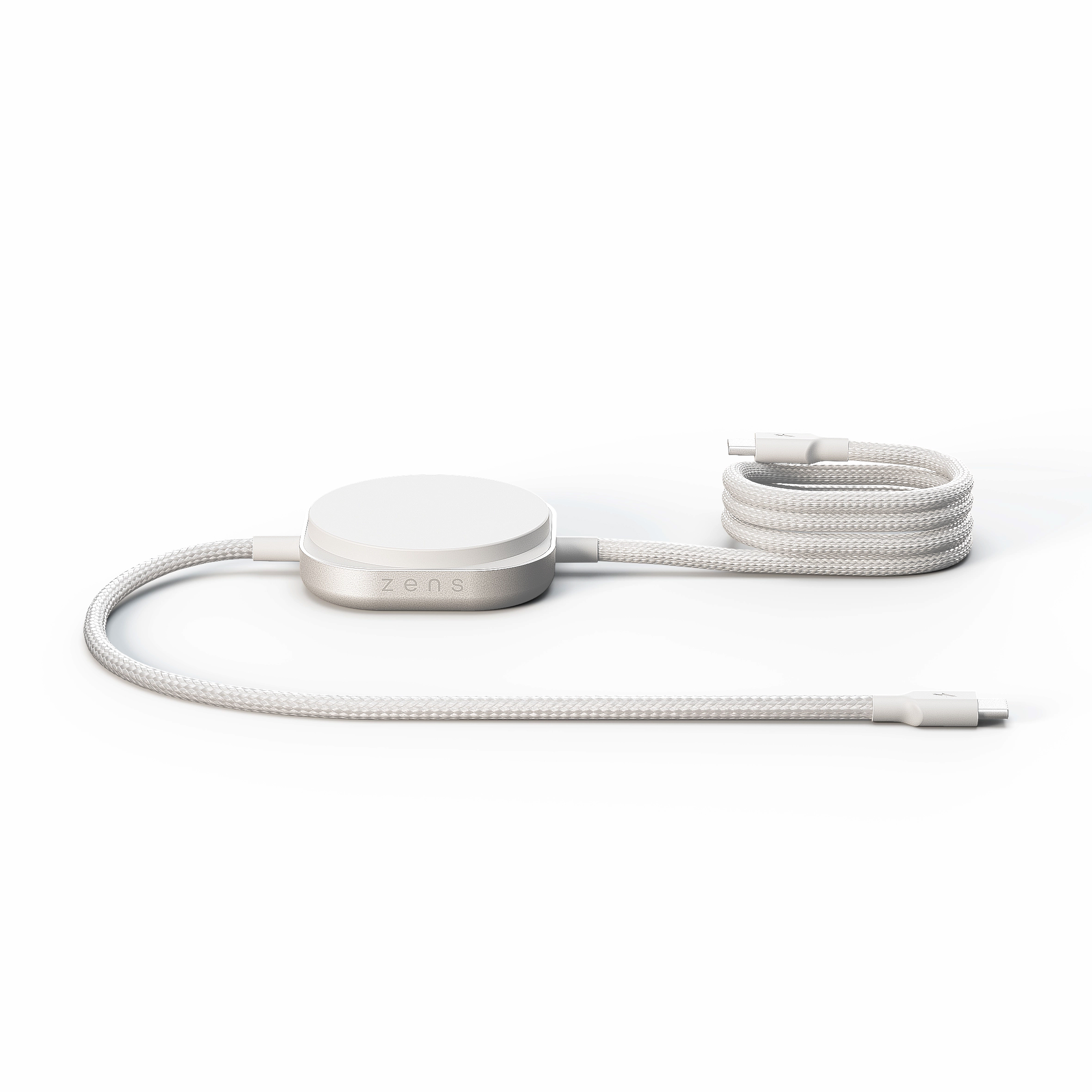 Zens Charging Cable USB C-C Pro 2 - White Kabelloses Ladegerät - 140 Watt - 2 Ausgabeanschlussstellen (magnetisch, 24 pi...