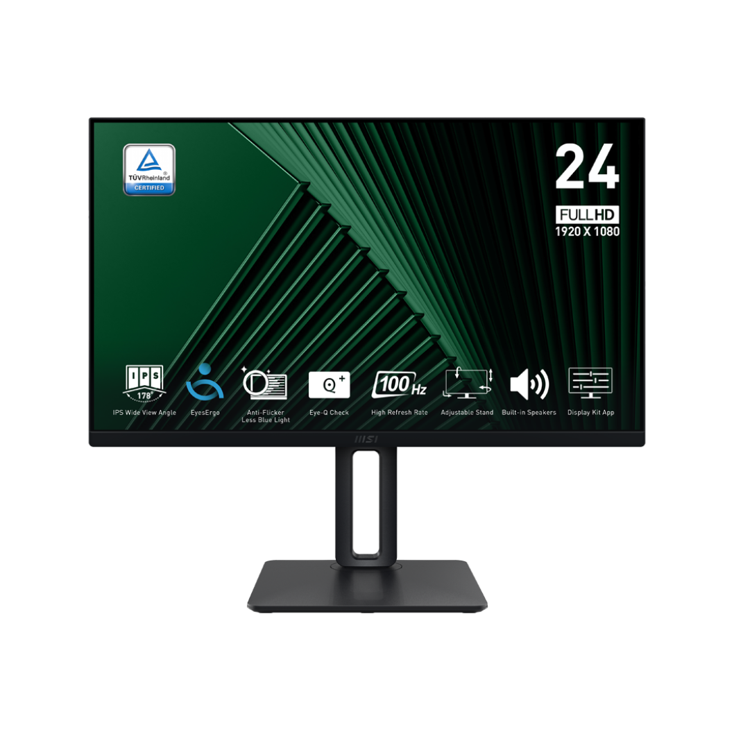 MSI PRO MP245PG Office Monitor - IPS Panel, 100Hz Höhenverstellbar (120mm)