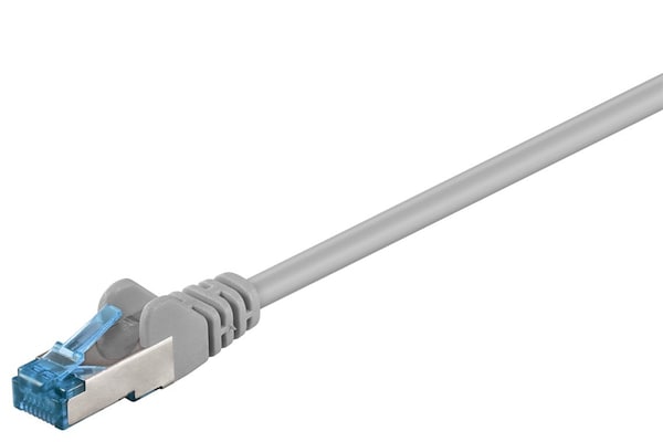 Goobay CAT 6A Patchkabel, S/FTP (PiMF), Grau 1m