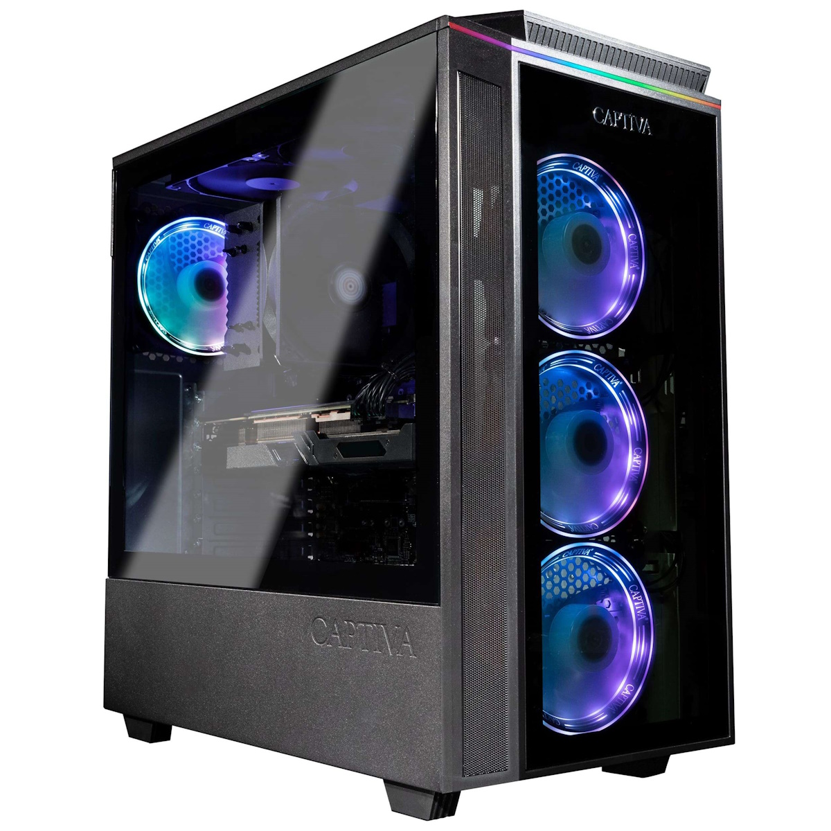 Captiva Highend Gaming PC R89-563 AMD Ryzen 7 9800X3D, 64GB DDR5 RAM, 2TB M.2 SSD, NVIDIA GeForce RTX 5070 Ti 16GB GDDR7, X670E, Windows 11 Home