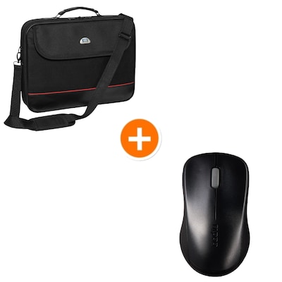 Bundle Pedea Tasche Trendline 17,3" + Rapoo Maus "1620" Notebooktasche bis 17,3", Kabellose Maus mit 2,4 GHz Verbindung