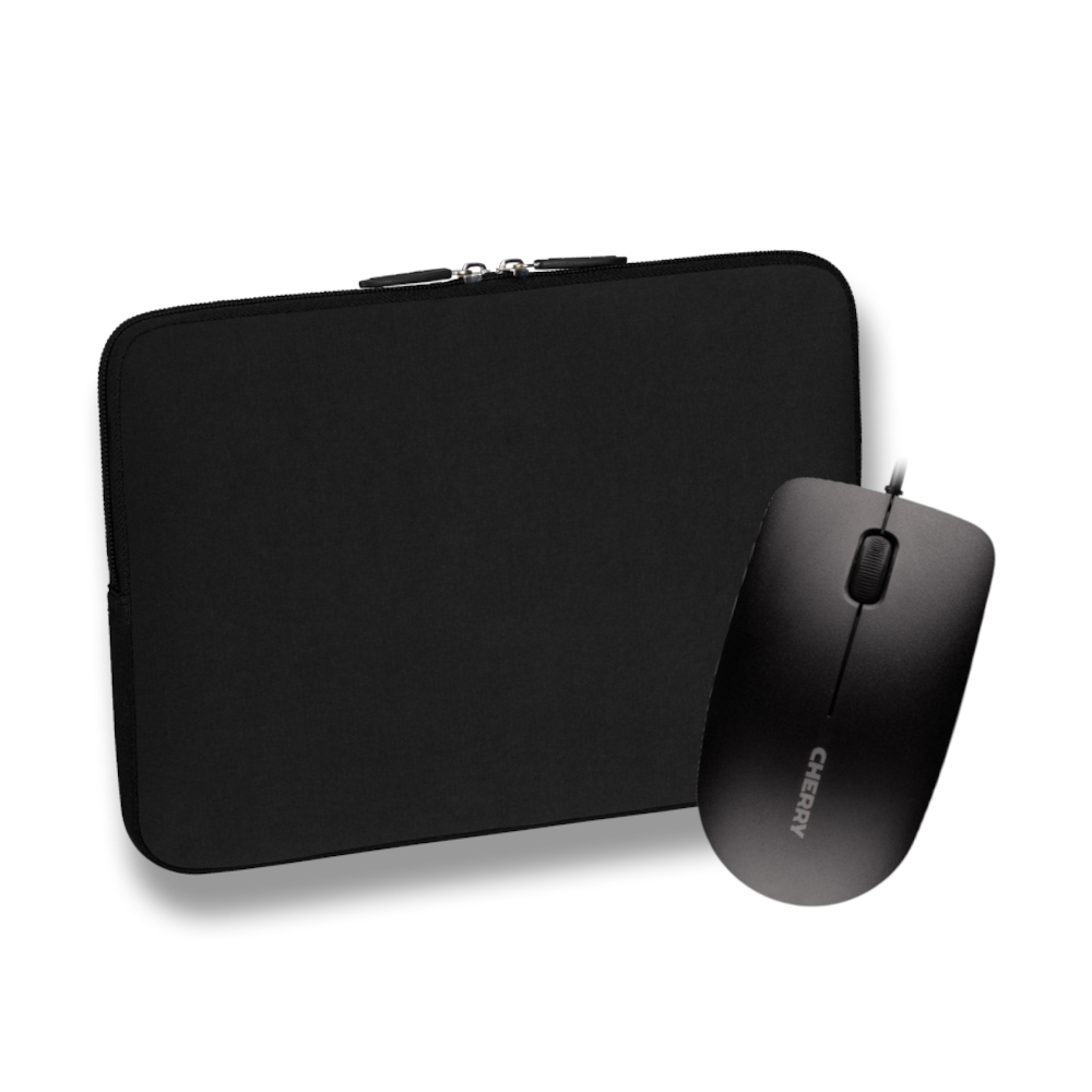 Pedea Trend Notebook-Sleeve 15,6" + CHERRY kabelgebundene Maus