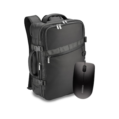 Thumbnail - PEDEA NB-Rucksack 15,6 Zoll "Clutch" + CHERRY MC 1000 Maus Notebook-Rucksack mit Reisefach, schwarz