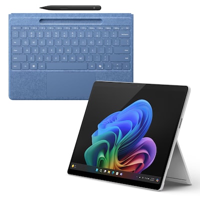 Microsoft Surface Pro Copilot+ PC 13" - 16GB - 512GB - X Elite inkl. Pro Flex Keyboard mit Pen blau - 13" OLED touchscre...