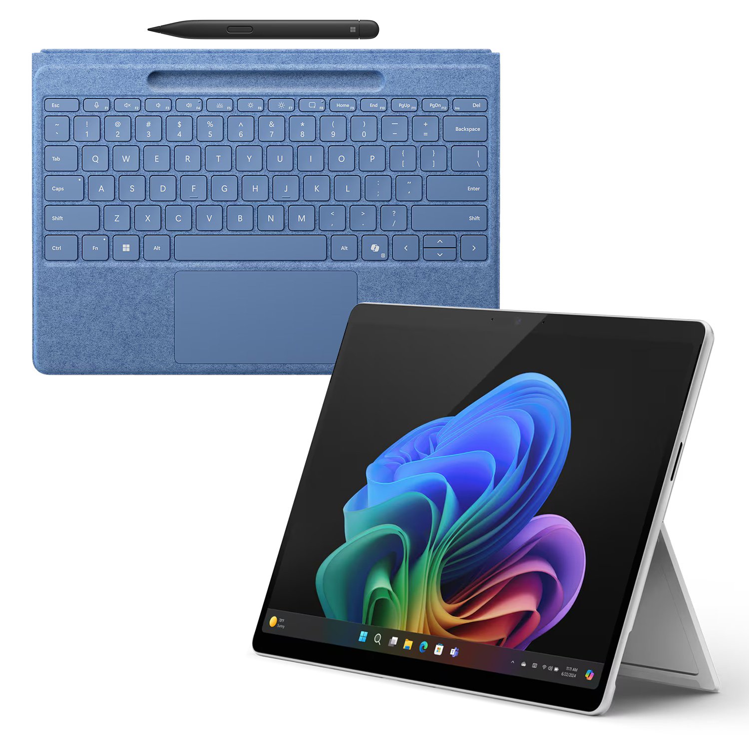 Microsoft Surface Pro Copilot+ PC 13" - 16GB - 1TB - X Elite inkl. Pro Flex Keyboard mit Pen blau - 13" OLED touchscreen...
